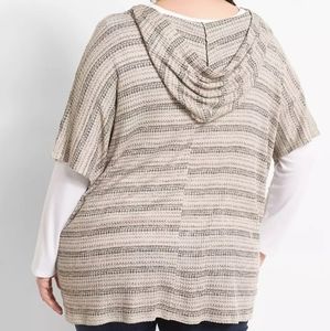 Lane Bryant Hooded Knit Poncho 22/24 3x
